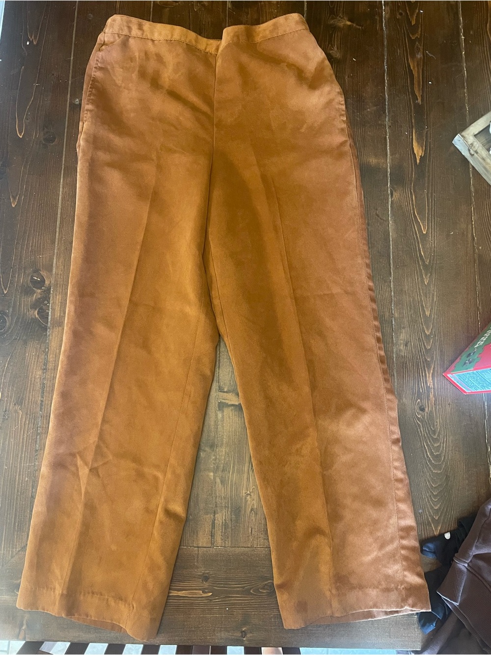 Women's Wide-Leg Pants in Rust Brown
